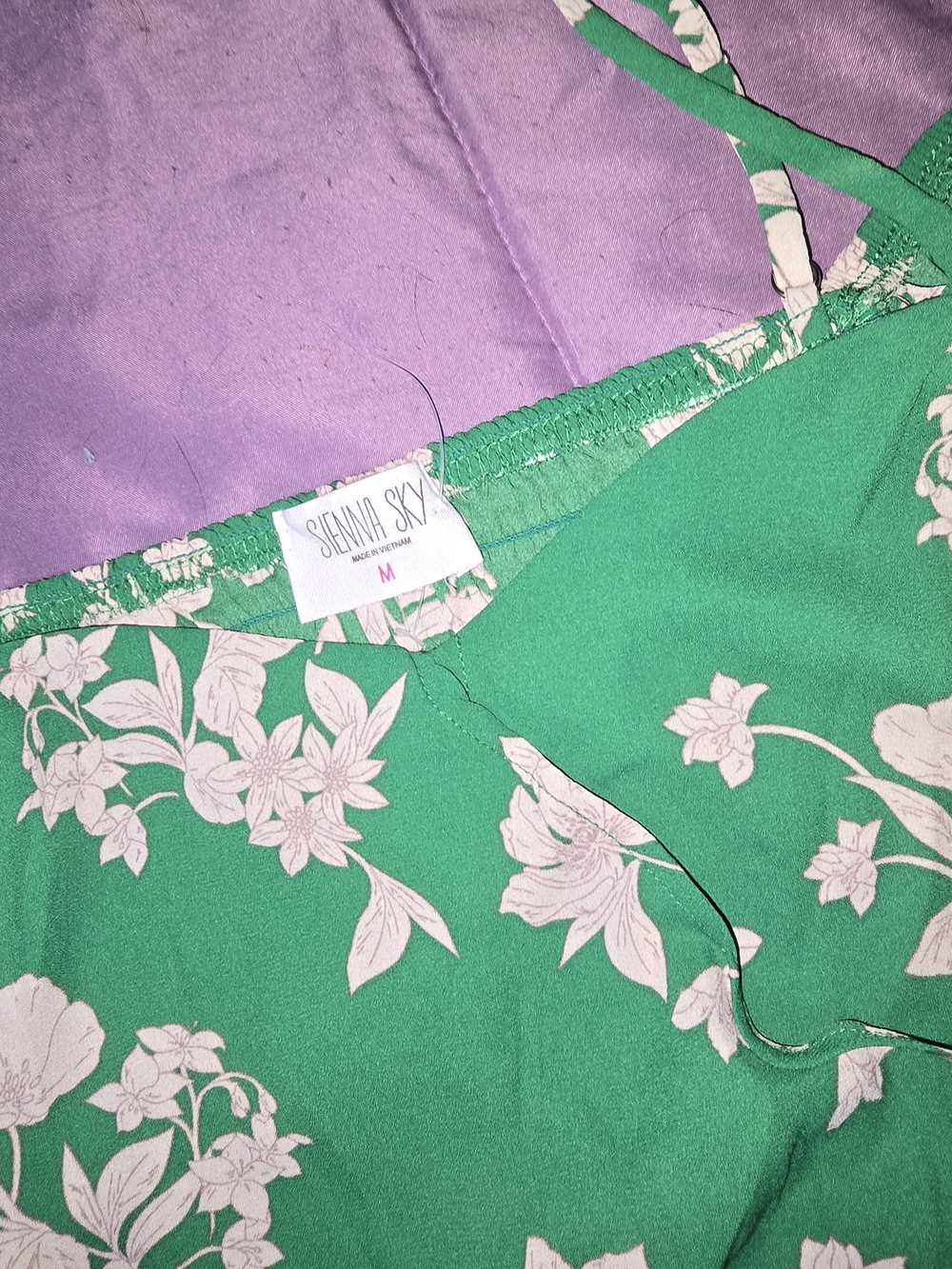 Sienna Sky Green Floral Crop Top